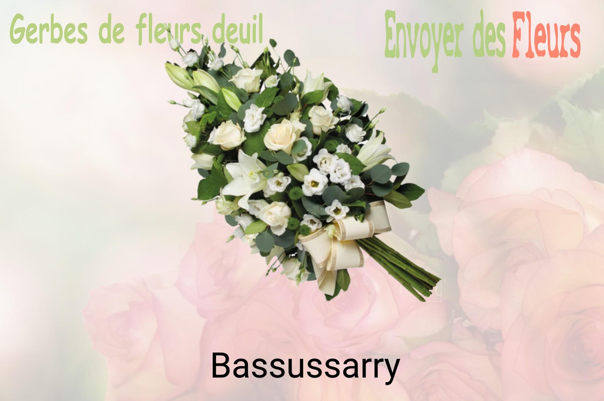 Gerbe de fleurs de deuil livrée à Bassussarry